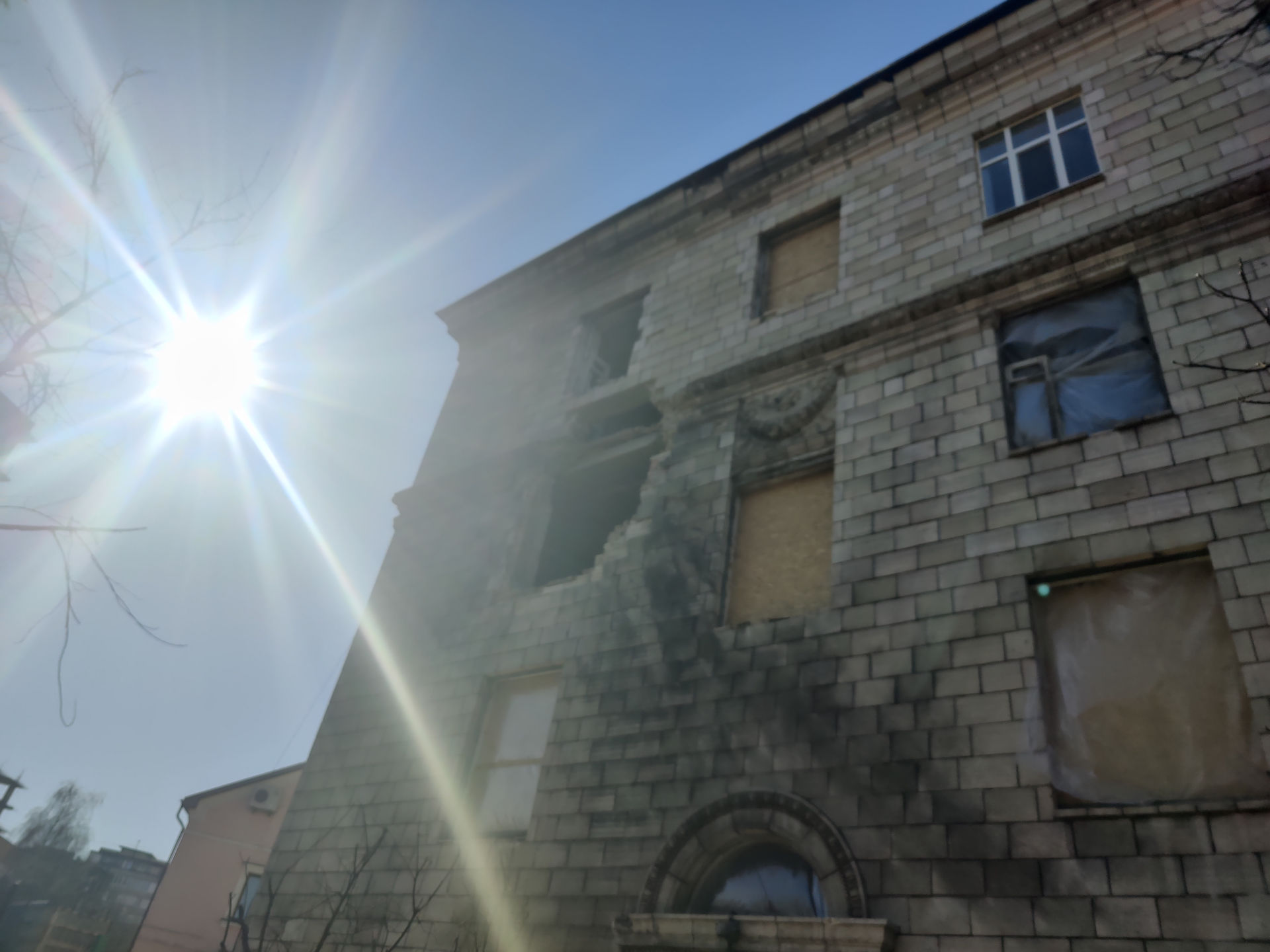 One of the damaged points of the Kyiv Institute of Automation