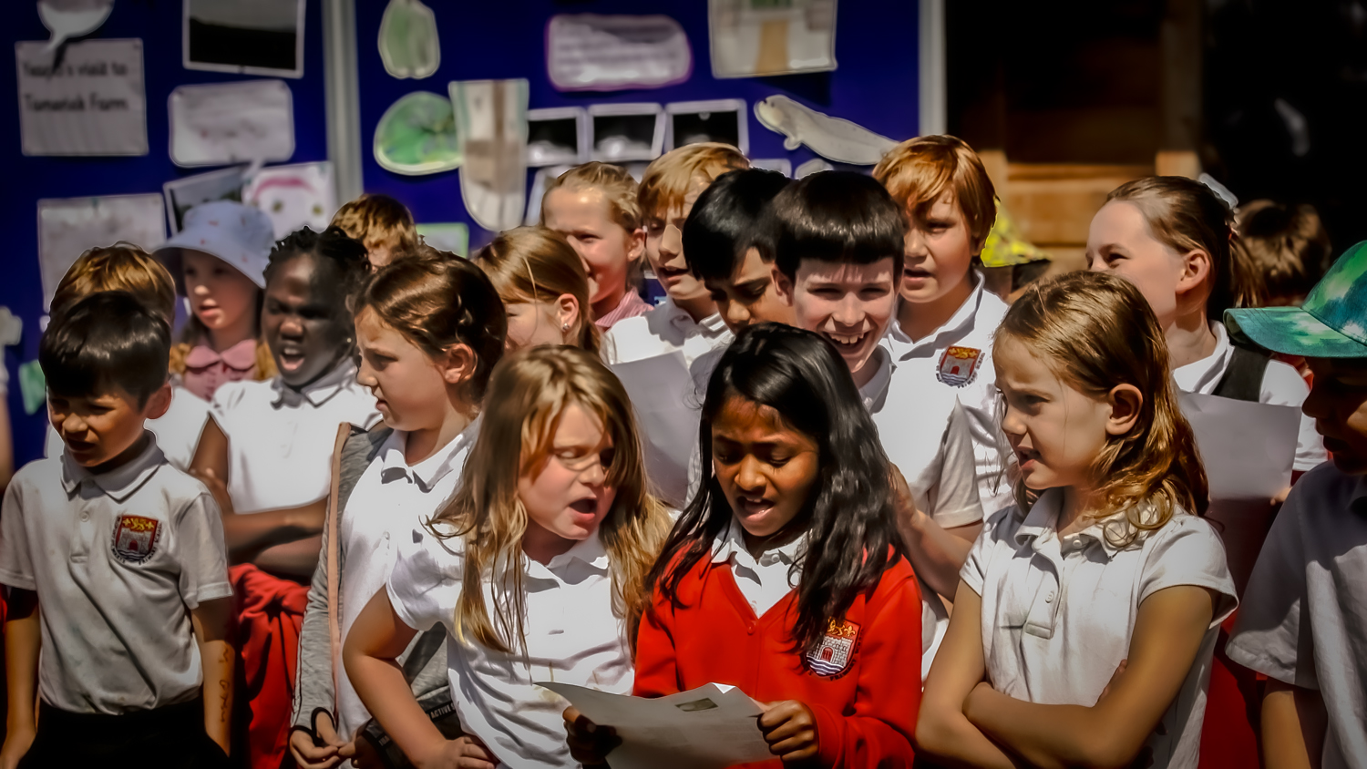 children singing