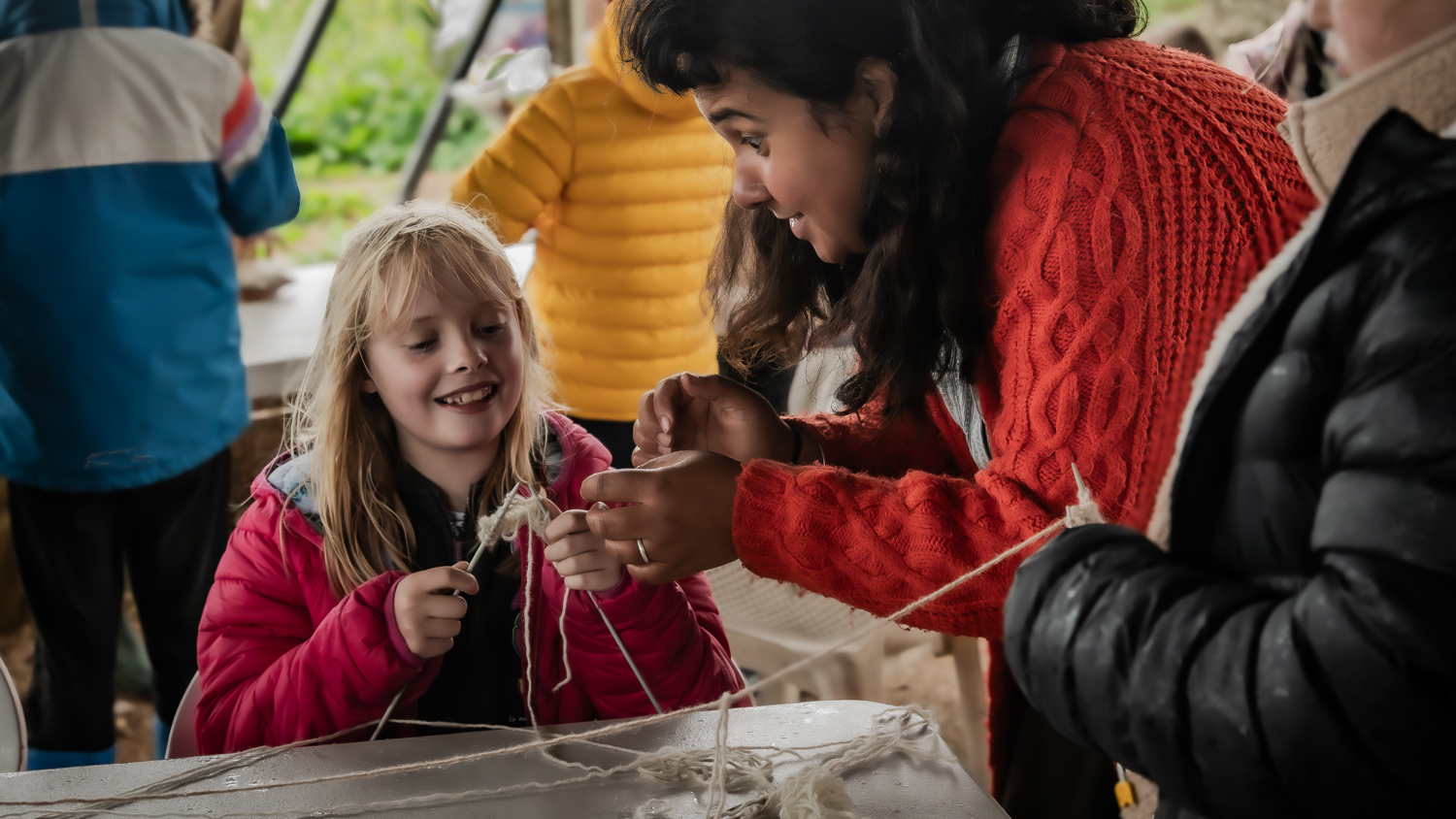 teaching knitting